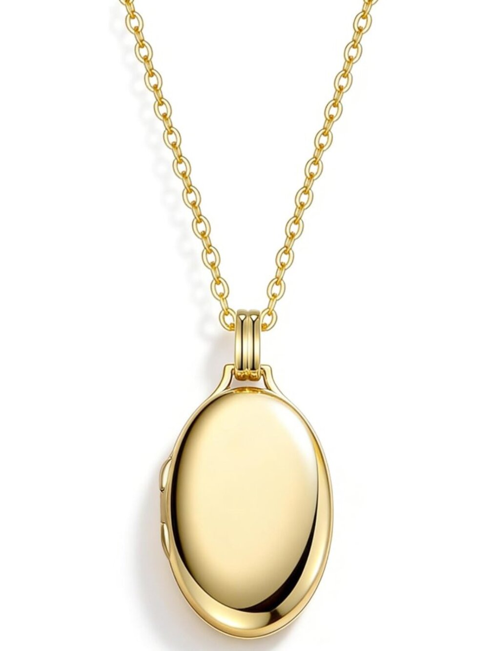 14K Gold-Filled Heart Locket Necklace for Women - Oval & Rectangle Picture